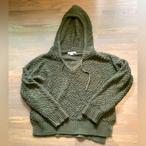 SOLD!Favlux Olive Knit Hoodie Pullover